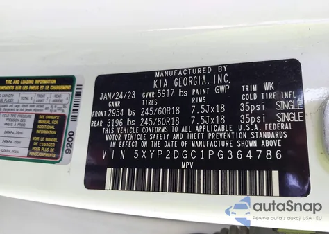 2023 Kia Telluride Lx z USA, uszkodzony, nr VIN 5XYP2DGC1PG364786